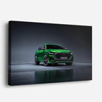 cuadro canvas vehículos audi verde oscuro garaje horizontal