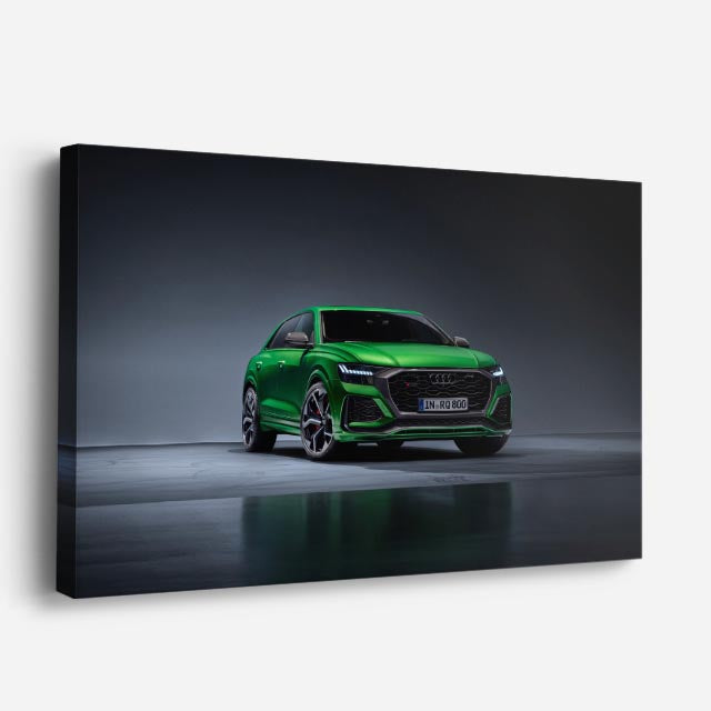 cuadro canvas vehículos audi verde oscuro garaje horizontal