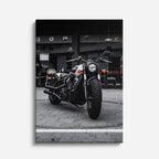 cuadro canvas vehículos chopper negra vista frontal vertical