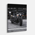cuadro canvas vehículos chopper negra vista frontal vertical