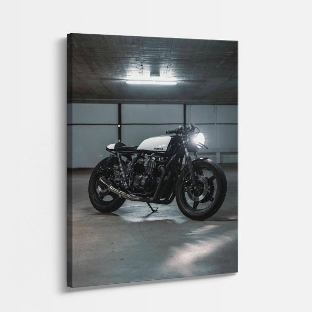 cuadro canvas vehículos naked negra garaje oscuro vertical