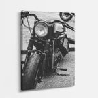 cuadro canvas vehículos chopper negra vista frontal oscura vertical
