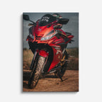 cuadro canvas vehículos superbike roja vista lateral vertical