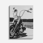 cuadro canvas vehículos chopper negra vista superior vertical