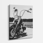 cuadro canvas vehículos chopper negra vista superior vertical
