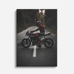 cuadro canvas vehículos naked negra carretera oscura vertical