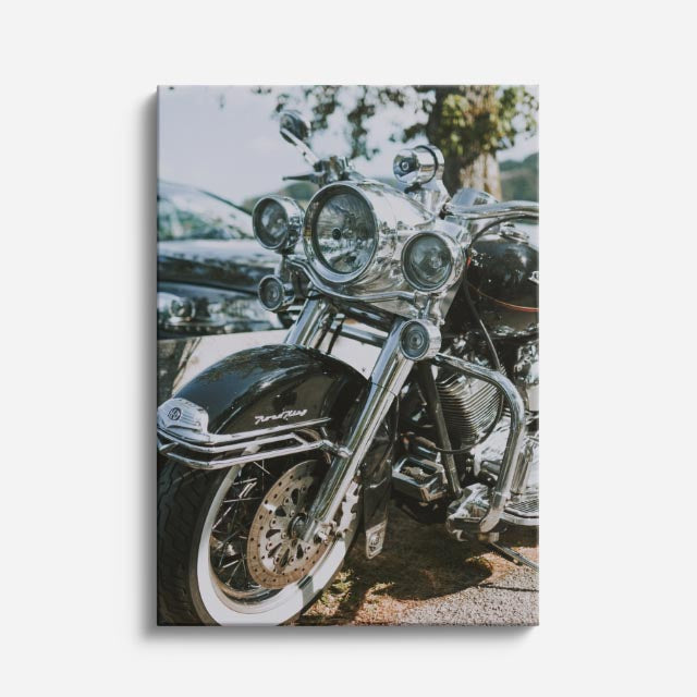 cuadro canvas vehículos chopper negra detalle vintage vertical