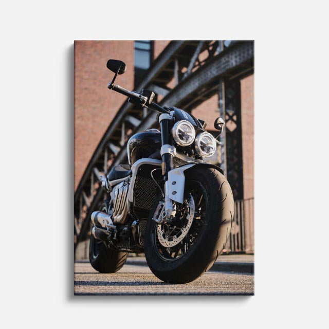 cuadro canvas vehículos naked gris fondo oscuro vertical