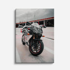 cuadro canvas vehículos naked negra fondo borroso vertical