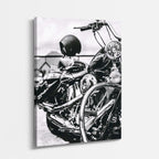 cuadro canvas vehículos chopper negra blanco y negro vertical