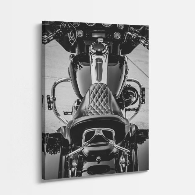 cuadro canvas vehículos chopper negra vista superior rota vertical