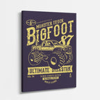 cuadro canvas vehículos bigfoot monster truck retro vertical