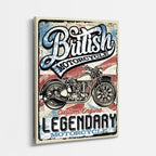 cuadro canvas vehículos british motorcycles legendario vertical