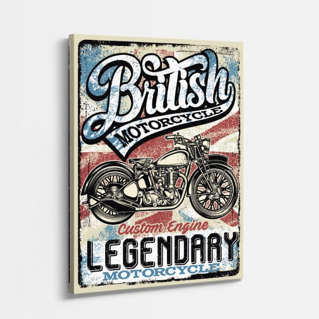 cuadro canvas vehículos british motorcycles legendario vertical