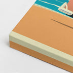 cuadro canvas vehículos van retro playa tropical vertical
