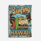 cuadro canvas vehículos surfing hawaii retro vertical