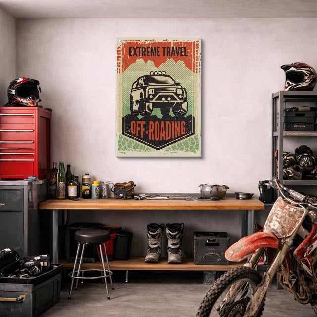 cuadro canvas vehículos extreme travel off roading vertical