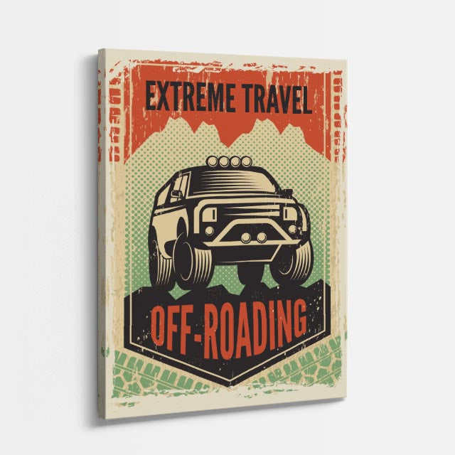 cuadro canvas vehículos extreme travel off roading vertical