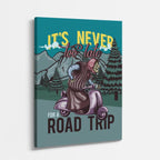 cuadro canvas vehículos road trip póster retro vertical