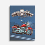 cuadro canvas vehículos easy rider cráneo moto vertical