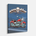 cuadro canvas vehículos easy rider cráneo moto vertical