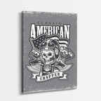 cuadro canvas vehículos american chopper cráneo clásico vertical