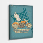 cuadro canvas vehículos moto bandera póster retro vertical
