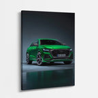 cuadro canvas vehículos audi verde fondo oscuro vertical
