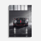 cuadro canvas vehículos porsche gris garaje rojo vertical