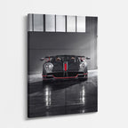 cuadro canvas vehículos porsche gris garaje rojo vertical