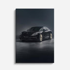 cuadro canvas vehículos porsche gris fondo oscuro vertical