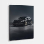 cuadro canvas vehículos porsche gris fondo oscuro vertical