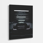 cuadro canvas vehículos porsche blanco fondo oscuro vertical