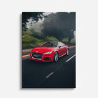 cuadro canvas vehículos audi rojo ciudad oscura vertical