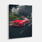 cuadro canvas vehículos audi rojo ciudad oscura vertical