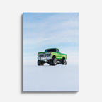 cuadro canvas vehículos pickup verde fondo blanco vertical