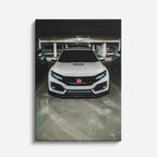 cuadro canvas vehículos honda blanca vista frontal vertical