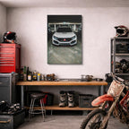 cuadro canvas vehículos honda blanca vista frontal vertical