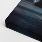 cuadro canvas vehículos auto azul teal detalle vertical