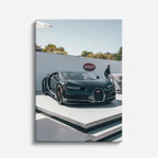 cuadro canvas vehículos bugatti blanco ciudad vertical