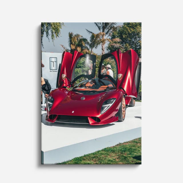 cuadro canvas vehículos ferrari roja puertas abiertas vertical