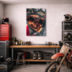 cuadro canvas vehículos interior naranja detalle lujo vertical