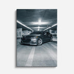 cuadro canvas vehículos auto gris oscuro garaje vertical