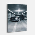 cuadro canvas vehículos auto gris oscuro garaje vertical