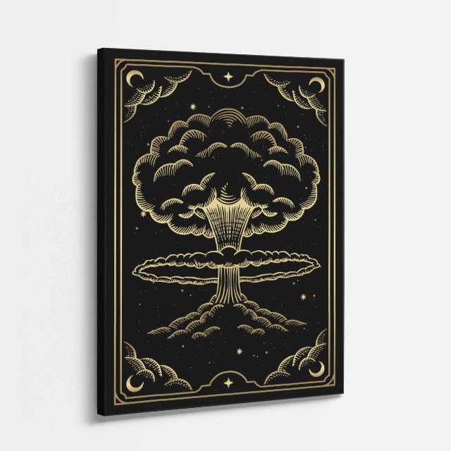 cuadro canvas astrología y zodiaco árbol cósmico nube sagrada vertical