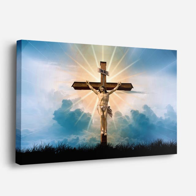 cuadro canvas religión cristiana cristo glorioso luz celestial horizontal