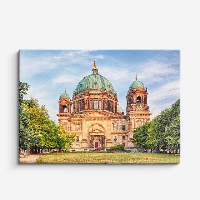 cuadro canvas religión cristiana catedral de berlín cielo azul horizontal