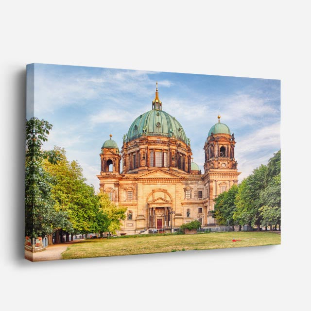 cuadro canvas religión cristiana catedral de berlín cielo azul horizontal