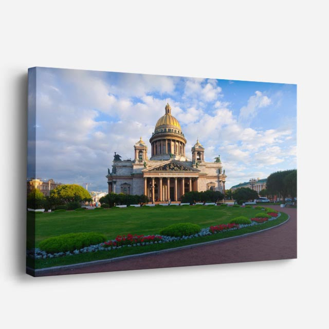 cuadro canvas religión cristiana catedral cúpula dorada ciudad horizontal