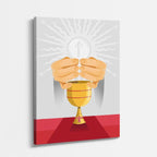 cuadro canvas religión cristiana cáliz sagrado primera comunión vertical